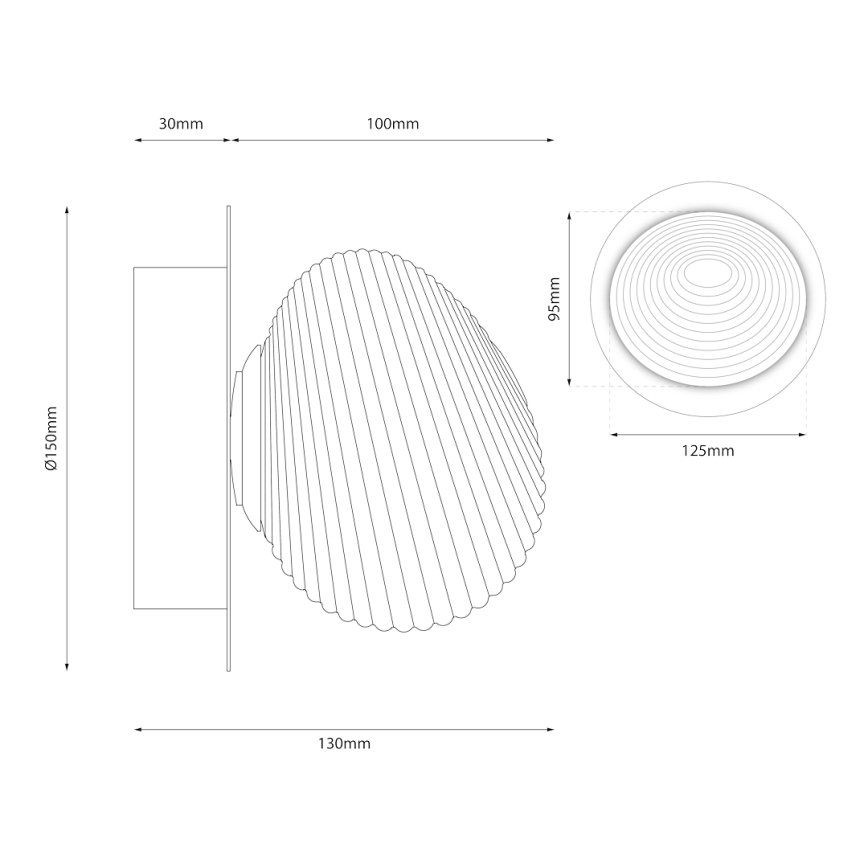 Applique murale BOLLA LED/3W/230V chrome brillant