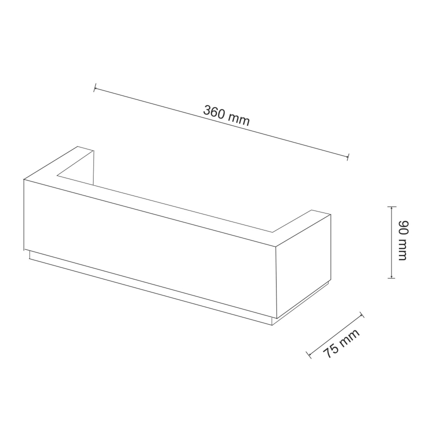 Applique murale BRICK 2xE14/12W/230V plâtre/blanc