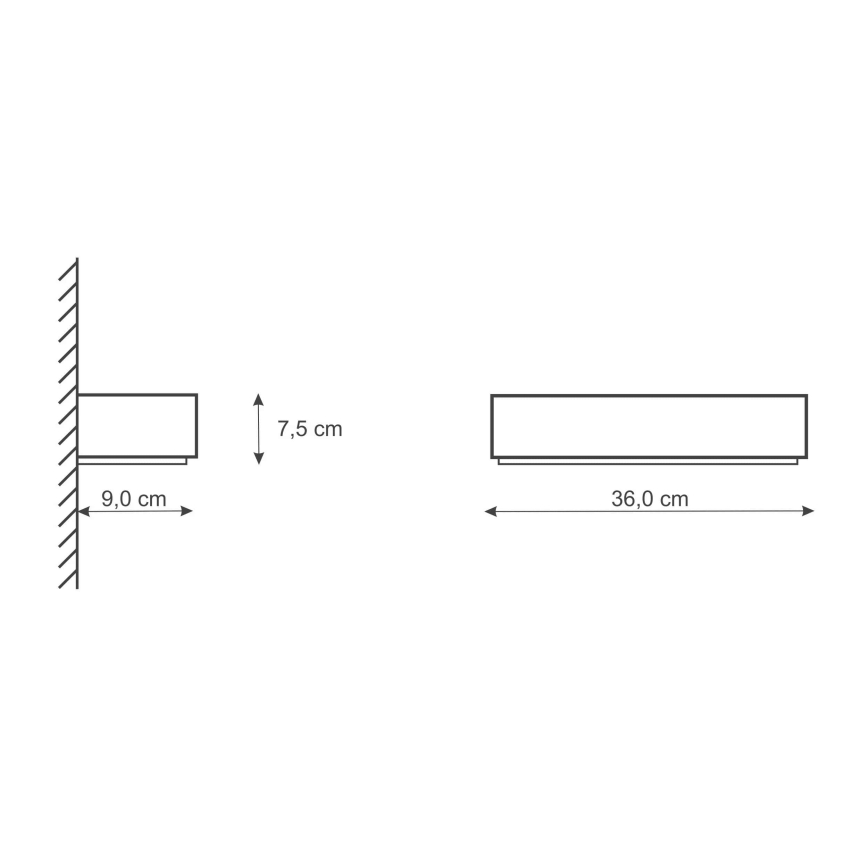 Applique murale BRICK 2xE14/12W/230V plâtre/blanc