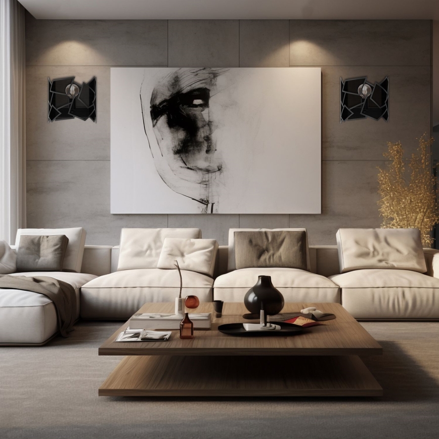 Applique murale CAMO 1xE27/15W/230V noir