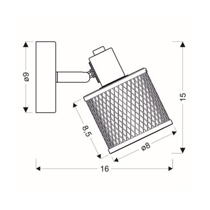 Applique murale CANABERA 1×E14/40W/230V