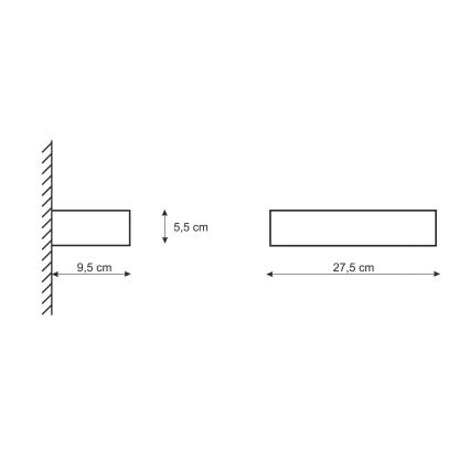 Applique murale CEGIELKA 1xE14/12W/230V plâtre/blanc