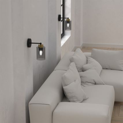 Applique murale CHIC 1xE27/60W/230V noir/gris