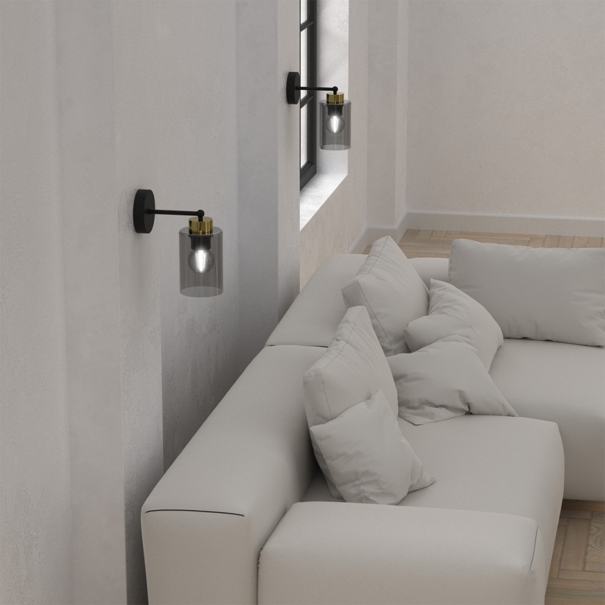 Applique murale CHIC 1xE27/60W/230V noir/gris