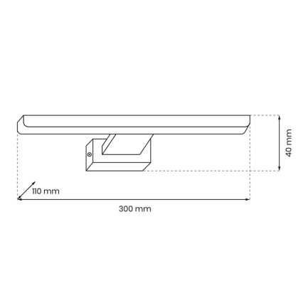 Applique murale de salle de bains SHINE LED/7W/230V 30 cm IP44 chrome brillant