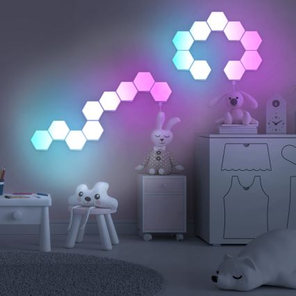 LOT 9x Applique murale décorative RGBW à intensité variable MAYA LED/1W/230V + Télécommande