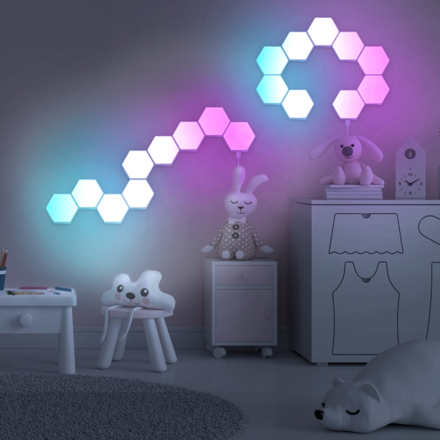 LOT 9x Applique murale décorative RGBW à intensité variable MAYA LED/1W/230V + Télécommande