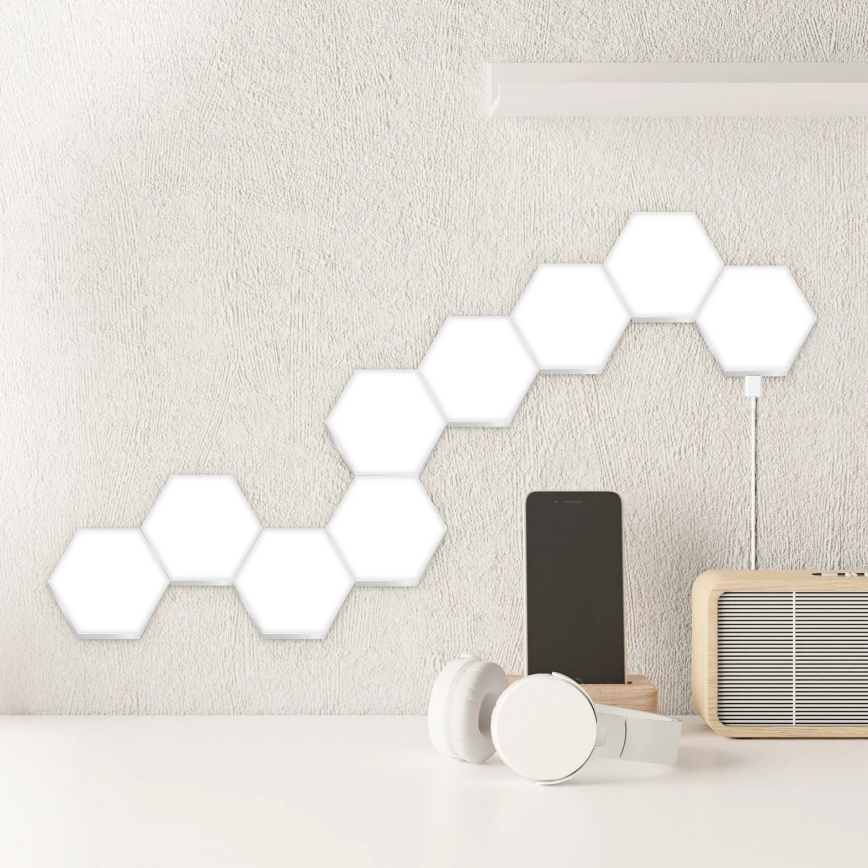 LOT 9x Applique murale décorative RGBW à intensité variable MAYA LED/1W/230V + Télécommande