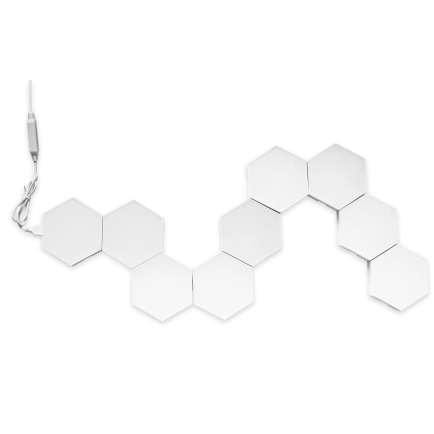 LOT 9x Applique murale décorative RGBW à intensité variable MAYA LED/1W/230V + Télécommande