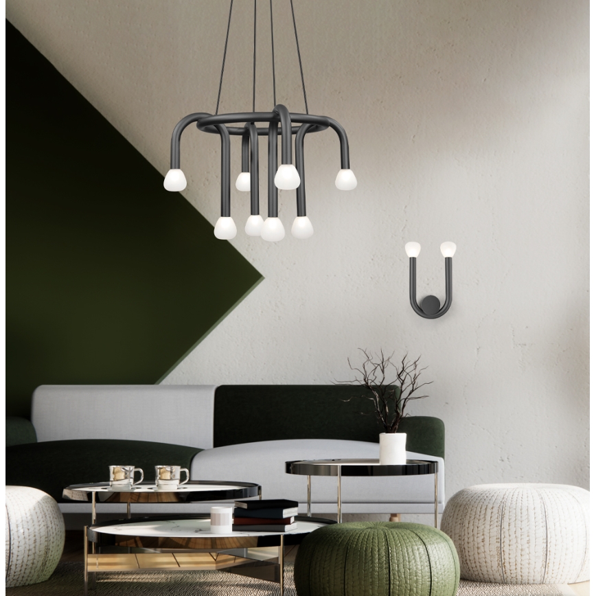 Applique murale DELORI 2xG9/28W/230V noire