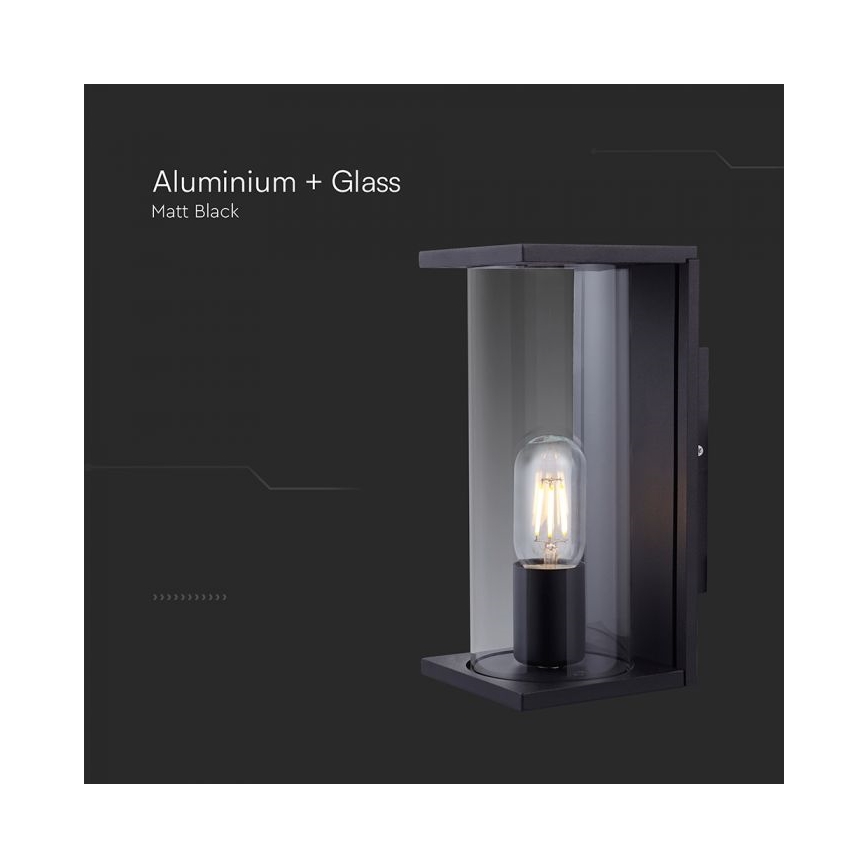 Applique murale d'extérieur 1x E27 60W 230V IP44 noire