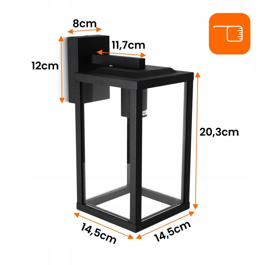 Applique murale d'extérieur 1xE27/40W/230V IP54 noire