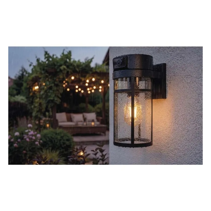 Applique murale d'extérieur avec caméra intégrée GOSMART 1xE27/15W/230V Wi-Fi IP44