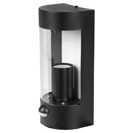 Applique murale d'extérieur avec détecteur de mouvement 1xE27/15W/230V IP44 noire