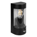Applique murale d'extérieur avec détecteur de mouvement 1xE27/15W/230V IP44 noire