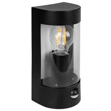 Applique murale d'extérieur avec détecteur de mouvement 1xE27/15W/230V IP44 noire