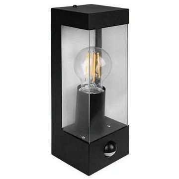Applique murale d'extérieur avec détecteur de mouvement et capteur crépusculaire 1xE27/15W/230V IP44 noir