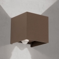 Applique murale d'extérieur avec détecteur de mouvement et capteur crépusculaire CUBE-S LED/13W/230V IP54 marron