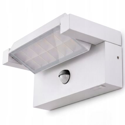 Applique murale d'extérieur LED avec détecteur de mouvement et capteur crépusculaire LED/25W/230V 3000/4000/6500K IP54 blanche