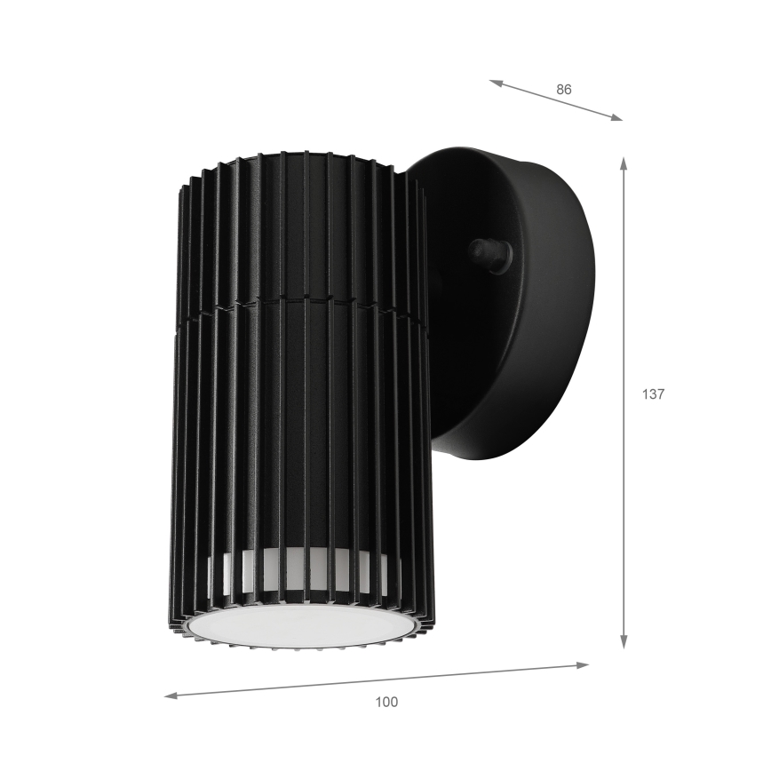 Applique murale d'extérieur LANTHEA 1xGU10/11W/230V IP44 noire