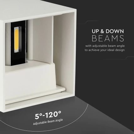 Applique murale d'extérieur LED/11W/230V 3000K IP65 blanc