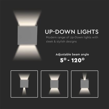 Applique murale d'extérieur LED/11W/230V 3000K IP65 gris