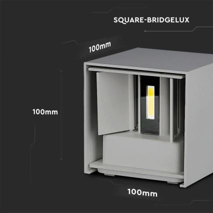 Applique murale d'extérieur LED/11W/230V 3000K IP65 gris