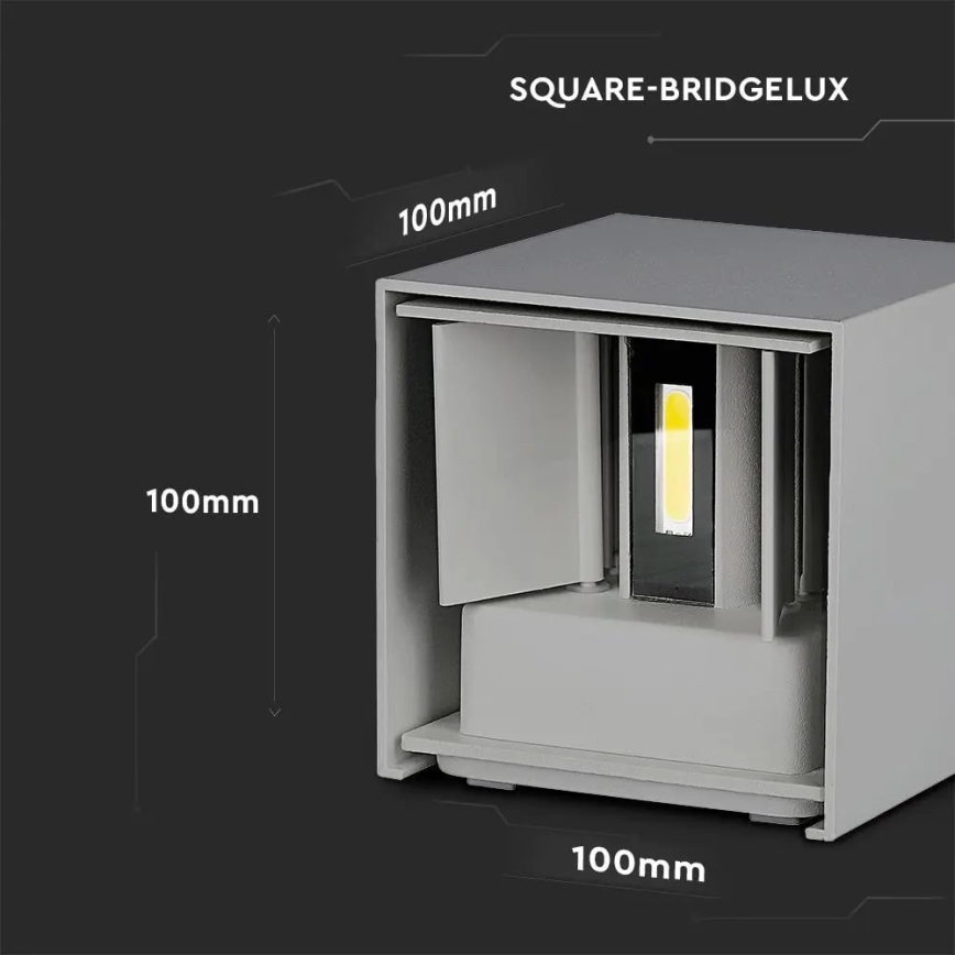 Applique murale d'extérieur LED/11W/230V 3000K IP65 gris