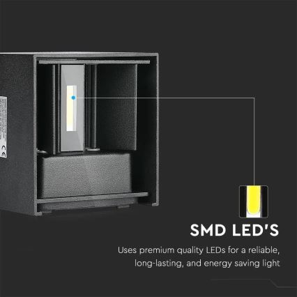 Applique murale d'extérieur LED/11W/230V 3000K IP65 noir