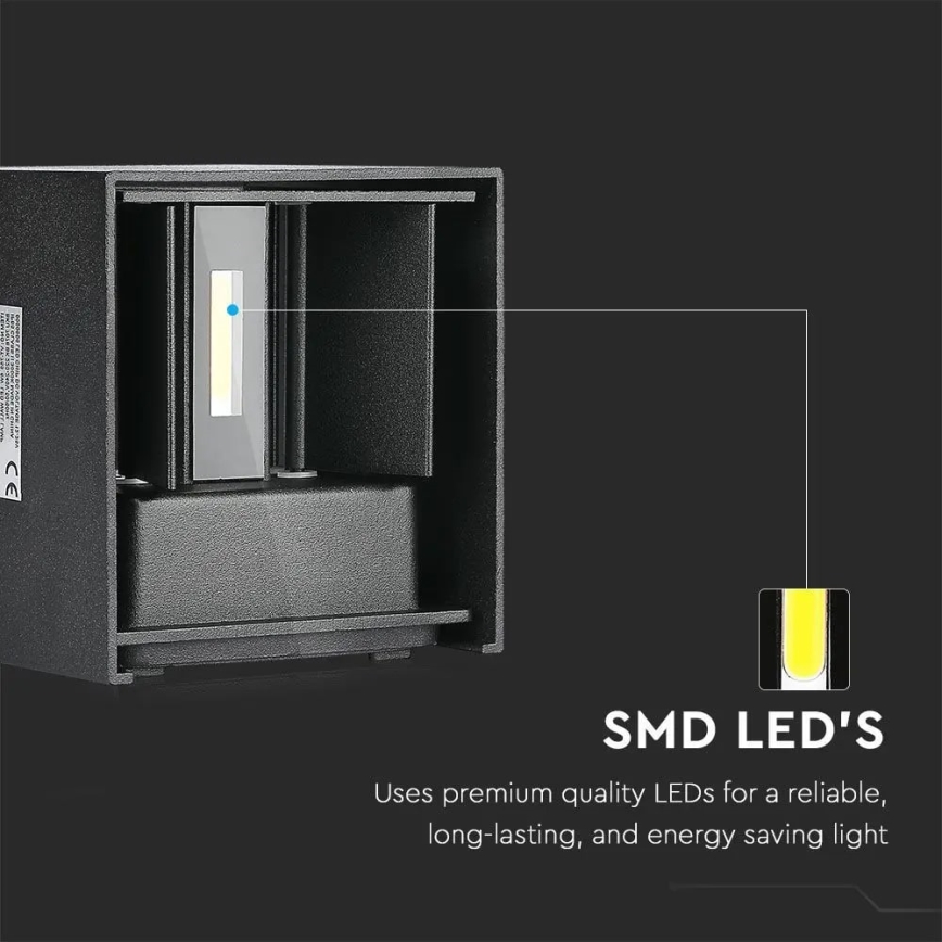 Applique murale d'extérieur LED/11W/230V 3000K IP65 noir