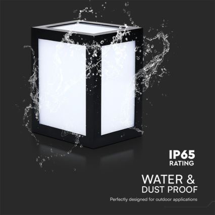 Applique murale d'extérieur LED/12 W/230 V 6400 K IP65 noire