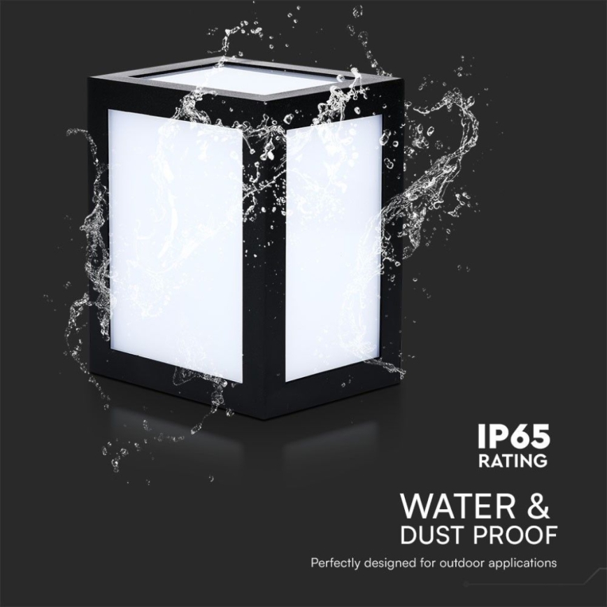 Applique murale d'extérieur LED/12 W/230 V 6400 K IP65 noire