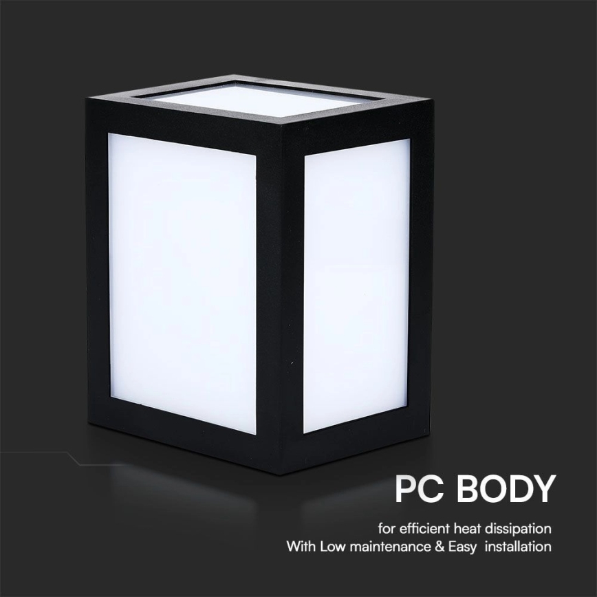 Applique murale d'extérieur LED/12W/230V 3000K IP65 noire