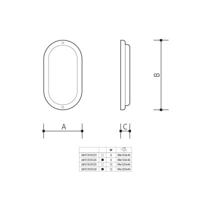 Applique murale d'extérieur LED 12W/230V IP54, noire