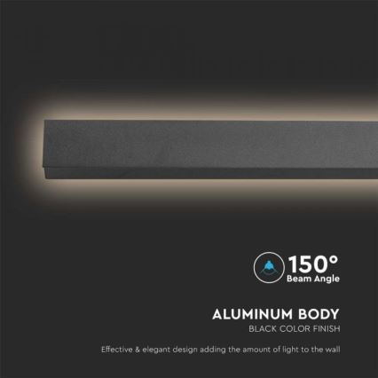 Applique murale d'extérieur LED/16W/230V 4000K IP65 101 cm anthracite