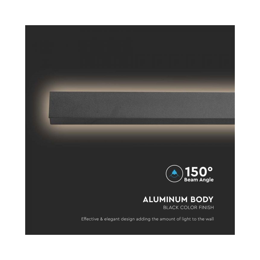 Applique murale d'extérieur LED/16W/230V 4000K IP65 101 cm anthracite