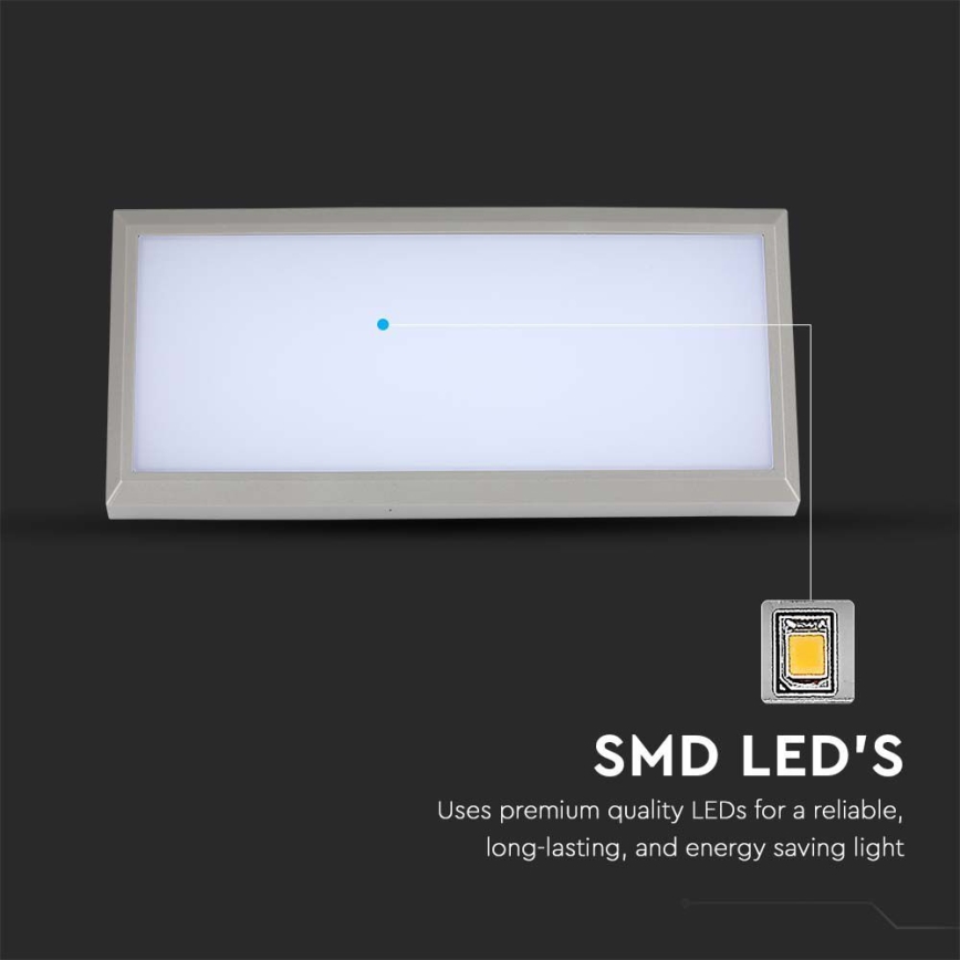Applique murale d'extérieur LED/20W/230V 3000K IP65 gris