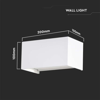Applique murale d'extérieur LED/24W/230V 4000K IP65 blanche
