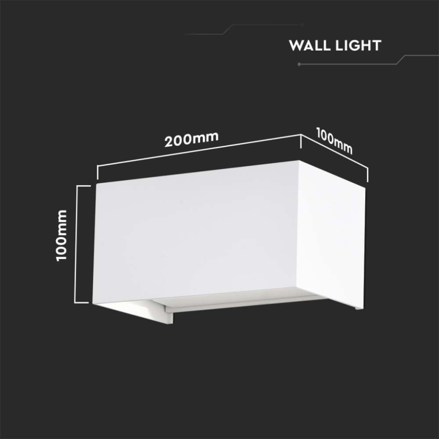 Applique murale d'extérieur LED/24W/230V 4000K IP65 blanche