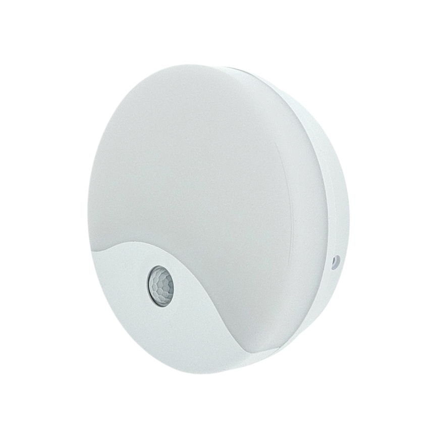 Applique murale d'extérieur LED avec détecteur de mouvement, 18 W/230 V, IP44, blanche