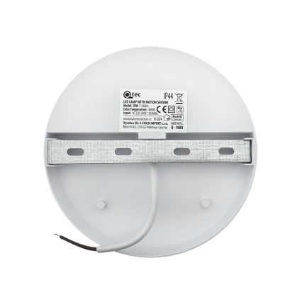 Applique murale d'extérieur LED avec détecteur de mouvement, 18 W/230 V, IP44, blanche