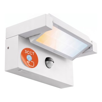 Applique murale d'extérieur LED avec détecteur de mouvement et capteur crépusculaire LED/25W/230V 3000/4000/6500K IP54 blanche