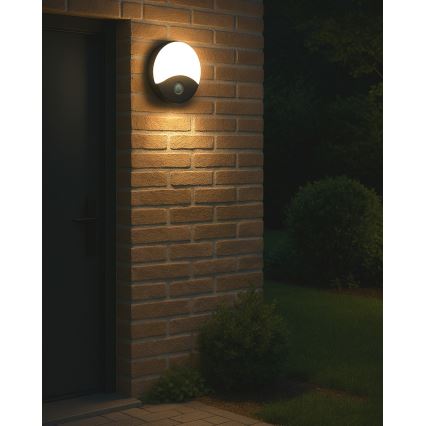 Applique murale d'extérieur LED avec détecteur de mouvement LED/18W/230V IP44 anthracite