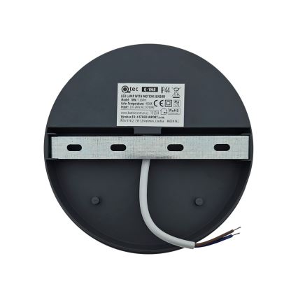 Applique murale d'extérieur LED avec détecteur de mouvement LED/18W/230V IP44 anthracite