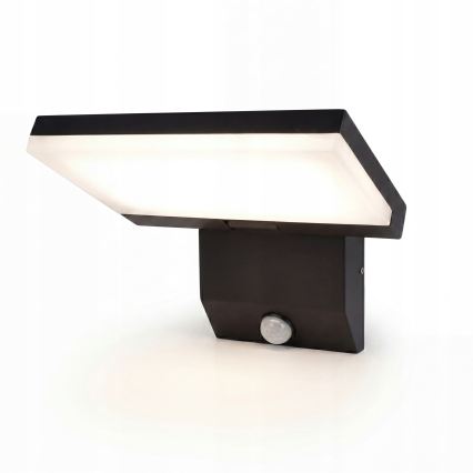Applique murale d'extérieur avec détecteur de mouvement LED/18W/230V IP44 noire