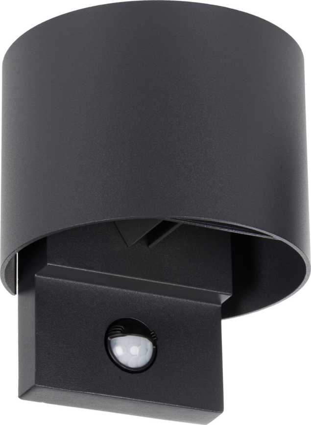 Applique murale d'extérieur LED avec détecteur REKA LED/7W/230V IP54 anthracite ronde