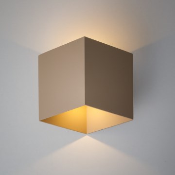 Applique murale d'extérieur LED CUBE LED/10W/230V IP54 beige