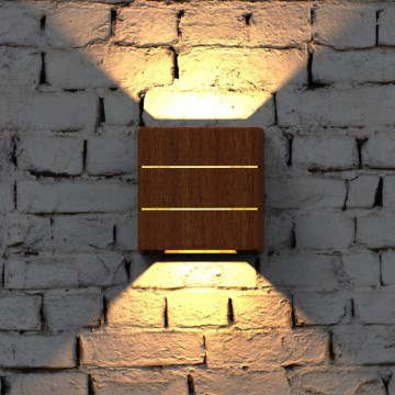 Applique murale d'extérieur LED LUXLINE 6W/230V 3000K IP54 noyer