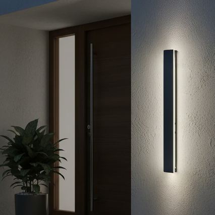 Applique murale d'extérieur LED MIRANA, 12 W / 230 V, 4000 K, IP44, 60 cm, noire