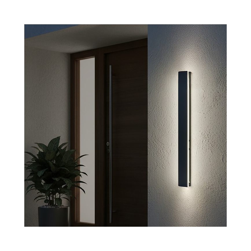 Applique murale d'extérieur LED MIRANA, 12 W / 230 V, 4000 K, IP44, 60 cm, noire